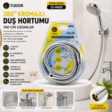 Aesco 360° - Metal Duş Hortumu 150CM Vakumlu Ambalaj