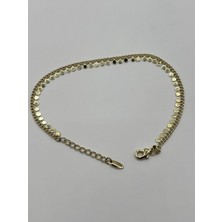 Stelle Jewelry Xuping 19 cm Pullu Zincir Bileklik – 14 Ayar Altın Kaplama Çelik Kadın Bileklik, Minimal ve Zarif Tasarım