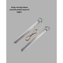 AyrStore 25X60 Balkon Askılığı Kare Demir Uyumlu Hava Dayanıklı Çamaşır Askısı