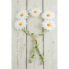 AyrStore Papatya Örgülü Yapraklı Taç