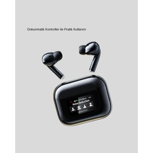 AyrStore Aktif Gürültü Engelleme (Anc) Kablosuz Bluetooth Kulaklık – Dijital Ekranlı, Dokunmatik ve Uz