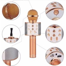 Gees Global Karaoke Mikrofon Bluetooth Bağlantılı Aux Girişli Uzun Pil Ömrü Yüksek Ses Kaliteli