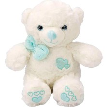 Mey İthalat Papyonlu Peluş Ayı 30 Cm. - Mavi