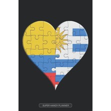 Mey İthalat Planner: Colombian Uraguyan Flag Combined To Heart Jigsaw Puzzle Flags Of Colombia Uruguay