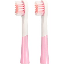 Mey İthalat Npo Nicefeel X500 Çocuklar Için Diş Fırçası Yedek Başlığı 2'li (Pembe, Medium)