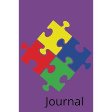 Mey İthalat Independently Published Journal: Autism Puzzle On Purple: 6" x 9" 120 Pages