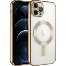 Gees Global  Iphone 13 Pro Kılıf Kross Magneticsafe Kapak - Gold