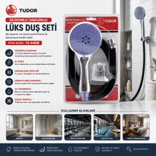 Aesco Milano Vakumlu - Silikon Lüks Duş Seti Duş Başlık=mix Silikon Hortum=1.5mt Mafsal=3 Kademe