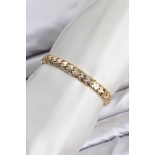 cm Kalın Yılan Model Zirkon Taşlı Vıp Seri Gold Renk Pirinç Kadın Bileklik