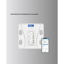 Semel Akıllı Dijital Baskül – Bluetooth Bağlantılı, 8 Ölçüm Verili, Akıllı Vücut Analiz Tartısı