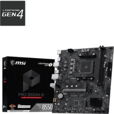 MSI Msı Pro B550M-B Am4 Ddr4 4600OC HDMI Dp 2x M.2 USB 5gbps Matx