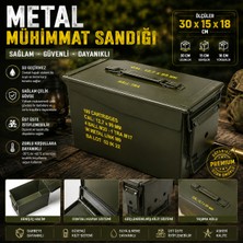 Saygara Metal Mühimmat Sandığı Kutusu | Su Geçirmez | 30-15-18 cm