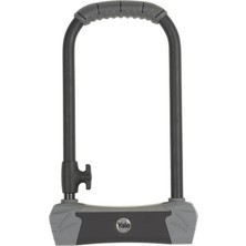 AyrStore YUL3/14/230/1 Güvenlikli U Bisiklet Kilidi, Siyah/gri