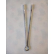 Klasik Metal Mangal Maşası 32 Cm-27 cm Uzun-Kısa Boy Çelik Yemek Barbekü Izgara Kömür Köz (32 cm - 1 Adet)
