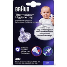 Mey İthalat Braun Thermoscan® Hijyenik Kapak, Kulak Termometresi Için, Orijinal Yedek Prob Ucu, 40 Adet