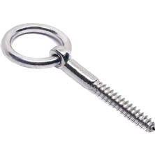 Mey İthalat BADEM10 Halkalı Metal Paslanmaz M10 Vidalı Gerdirme Sabitleme Çekme Kaldırma Tavan Kancası Asma Kit