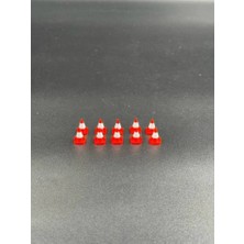 3D Atelier 1:64 Ölçek Diaroma Trafik Aksesuarı Dubalar - Turuncu & Beyaz (10 Adet)