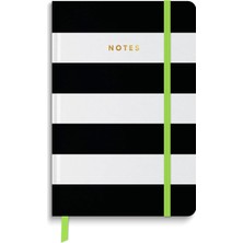 Mey İthalat Astrobrights Casebound Journal, Ciltli, Siyah-Beyaz Çizgili, 5.5" x 8.25", Parlak Renkli Sayfalar, 128 Çizgili Yaprak (92053)