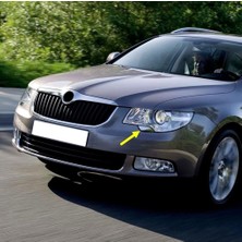 Mey İthalat Sol Ön Far Yıkama Kapağı Krom 3T0955109A Skoda Superb Mk2 ile Uyumlu 2009-2013