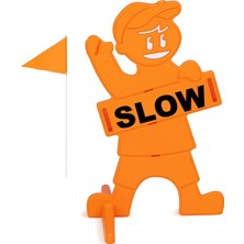 Mey İthalat Gosports Slowdownman-02 Slowdownman Sokak Güvenlik Tabelası, Turuncu