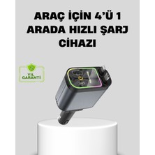 Artisan Cappadocia Mey Ithalat® Araç Şarj Cihazı 66W 4 Portlu Hızlı Şarj ve LED Işıklı