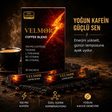Velmor Coffee Blend 30 Saşe 1 Saşede 100 Mg Kafein Taurin, L-Theanine, B3 ve B6 Vitaminli Kahve Karışımı