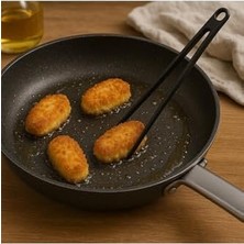 Canarino Silikon Kızartma Maşası, 1 Adet, Silikon, 29 Cm, Siyah, Bpa Free