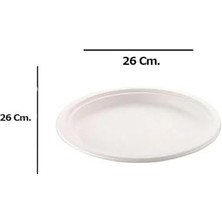 Vavis Roll-Up Nature Ekolojik Karton Kağıt Tek Kullanımlık Tabak - 26 Cm. - 50 Adetlik 1 Paket