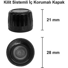 Canarino Amber Ecza Şişesi, 300 Ml, Kahverengi Cam, Plastik Contalı Kilit Kapak, Hava ve Sıvı Sızdırmaz, 28MM Ağız Çaplı, Parfüm Demlemek Için Uygun, 20 Adet (300 Ml, Siyah Kapak)