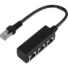 RJ45 Ethernet Splitter Adaptör 1 Erkek 3 Dişi Lan Çoklayıcı Internet Paylaştırıcı Cat5 Cat6 Ağ Çoğaltıcı Router Modem Pc Laptop Network Bağlantı Çevirici | ZR1225