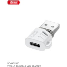 Xo Usb-A Erkek - Type-C Dişi Dönüştürücü Adaptör NB256D, Veri ve Şarj Destekli, 5gr, Beyaz