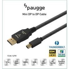 - Dp 1.4 Vesa Sertifikalı Thunderbolt2 Destekli Mini Displayport Kablo - 1.5m (ENTMDP1415)