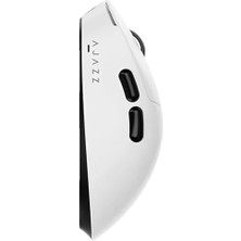 AJ179 V2 Max Kablosuz Gaming Mouse 12000 Dpı PAW3311 Sensör 2.4g + Bluetooth + USB 300IPS 35G 1000Hz 800MAH Ultra Hafif 56G Teflon Ayak Profesyonel Oyuncu Mouse (Beyaz)
