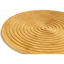 Bambu Oluklu Peynir Sunum Tahtası,28 Cm,lüx Bambu Sunum Tabağı,velor Home.