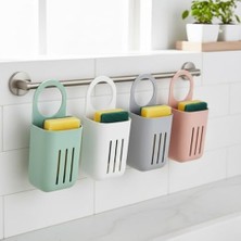 Askılı Lavabo Süngerliği – Drenajlı, Delikli Tasarım, Mutfak & Banyo Düzenleyici (10×18 Cm)