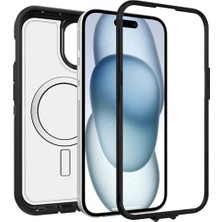 Defender Xt Iphone 15 / Iphone 14 / Iphone 13 Için Kılıf, Magsafe Özellikli, Darbeye Dayanıklı, Ultra Sağlam, Koruyucu Kılıf, 5x Askeri Standartlara Göre Test Edilmiştir, Şeffaf/siyah