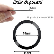 Canarino Power Metal Magsafe Halka Yüzük Ring iPhone 8 ve Üstü Model ile Uyumlu Gümüş Lvrng