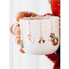 Celine's Wonders Kabartmalı 24 Ayar Altın Dekorlu El Yapımı Kupa 300 ml Yılbaşı Kupa Christmas Mug Yılbaşı Fincan 1 Adet