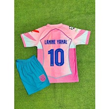 Breathless F.c Barcelona 2025-26 Yeni Sezon Lamine Yamal Özel Konsept Çocuk Forması (Pink)