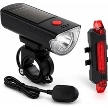 Umiya Kornalı USB Şarjlı Bisiklet Far Seti Güçlü LED Ön Aydınlatma ve Arka Stop Lambası