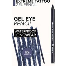 Mat Kalıcı Göz Kalemi (Mavi) - Extreme Tattoo Gel Pencil - 004 Intense Blue - 8682536028868