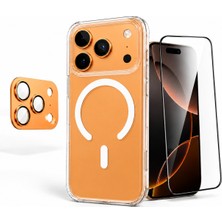 Kens Teknoloji iPhone 17 Pro Max Uyumlu Magsafe Şeffaf Kılıf, Kamera ve Ekran Koruyucu 3’lü Set