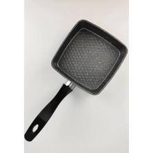 12 cm Granit Sos Tavası – Mini Tereyağı Tavası, Yapışmaz Küçük Tava, Yumurtalık, Sos ve Tereyağı Eritme Için Tek Kişilik Mutfak Tavası (Kare)