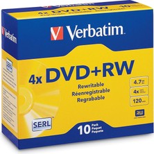 Markalı Yüzeyli Dvd+Rw 4,7 GB 4x - 10 Pk Mücevher Kutusu - 94839