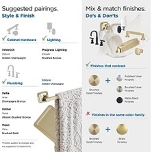Amerock |-Havlu Halkası | 7-9/16 Inç (192 Mm) | Altın Şampanya | Boy | Havlu Tutacağı |-Banyo Donanımı |-Banyo-Aksesuarları
