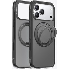 Torras O3 Air iPhone 17 Pro Uyumlu Kılıf, 360° Manyetik Standlı, Magsafe Uyumlu, Askeri Düzey Darbe Korumalı, Ince ve Şık Telefon Kılıfı