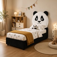 Homefy Panda Çocuk Baza Başlık ve Yatak Seti (3'lü Set) 90X190 Ölçü
