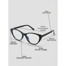 Bappir Jerson Siyah Cat Eye 46 Ekartman (Xs ) Küçük Boy Mavi Işık Korumalı Gözlük