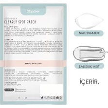 Stopever Clearly Spot Patch, Sivilce Karşıtı Şeffaf Plaster | Şeffaf, Ultra Ince, Hidrokolloid + Niacinamide + Salicylic Asit Içerikli Akne Karşıtı Yüz Bandı | 24 Adet