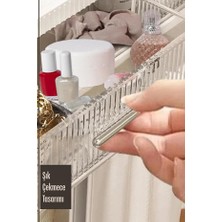 Premium Yapışkanlı Duvar Rafı Organizer, Banyo Mutfak Rafı, 70X40X10 Cm, Çekmeceli, Kancalı, Suya Dayanıklı, Delme Gerektirmez